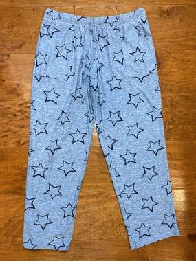 Lucky Brand Star Pajama Pants Blue Lounge Sleepwear Drawstring M